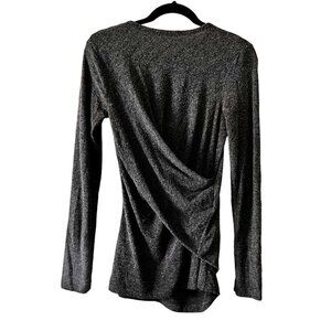 T Alexander wang gray heathered wrap top